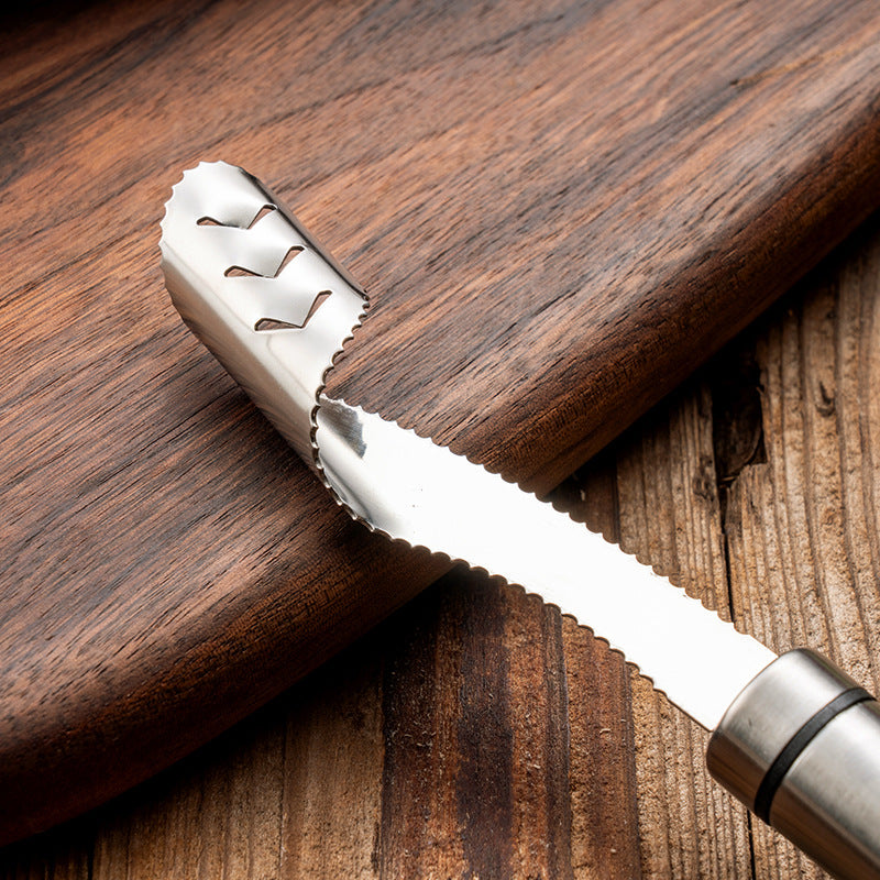 Stainless Steel Pepper Corer Tool – Jalapeño & Chili Pepper Seed Remover, Serrated Core Extractor for Stuffed Peppers, Kitchen Vegetable Coring Tool