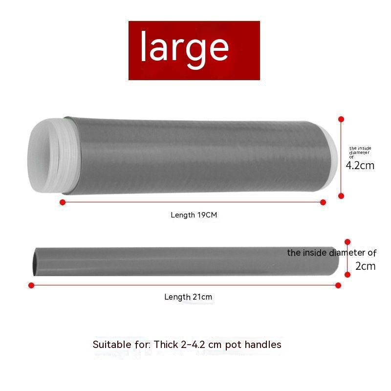 Heat Resistant Cast Iron Handle Cover – Silicone Pan Handle Sleeve for Skillets & Pots, Non-Slip Insulated Grip (Small/Medium/Large)